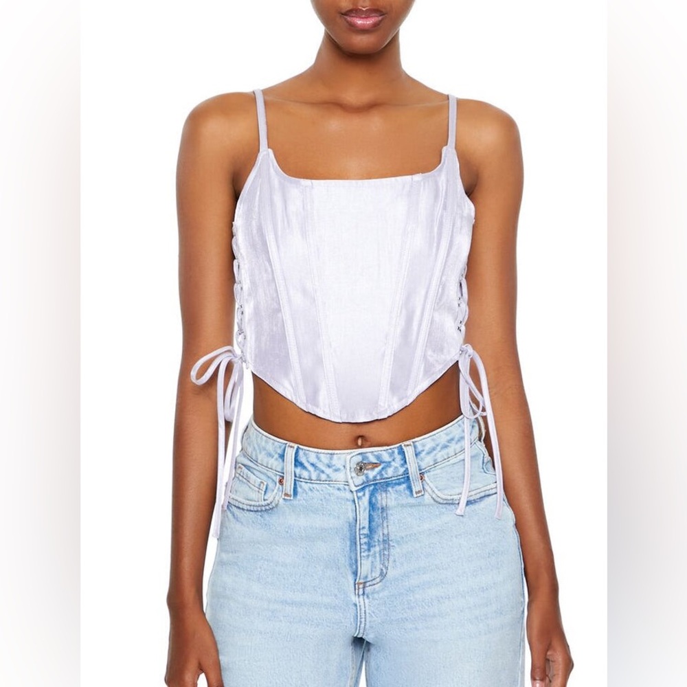 Forever 21 Light Purple Corset Top